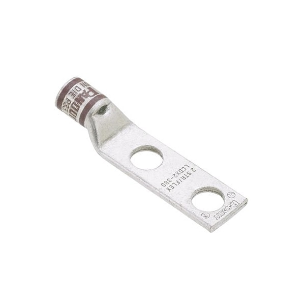 Panduit Two-Hole Compression Lug, 2 AWG Max, Standard Barrel, Copper, Brown LCDX2-56D-E - main